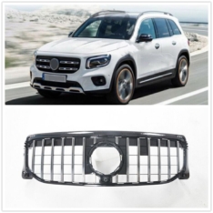 Μάσκα απλού προφυλακτήρα για Mercedes GLB (X247) (2019-2023) Panamericana Χρώμιο/Μαύρο